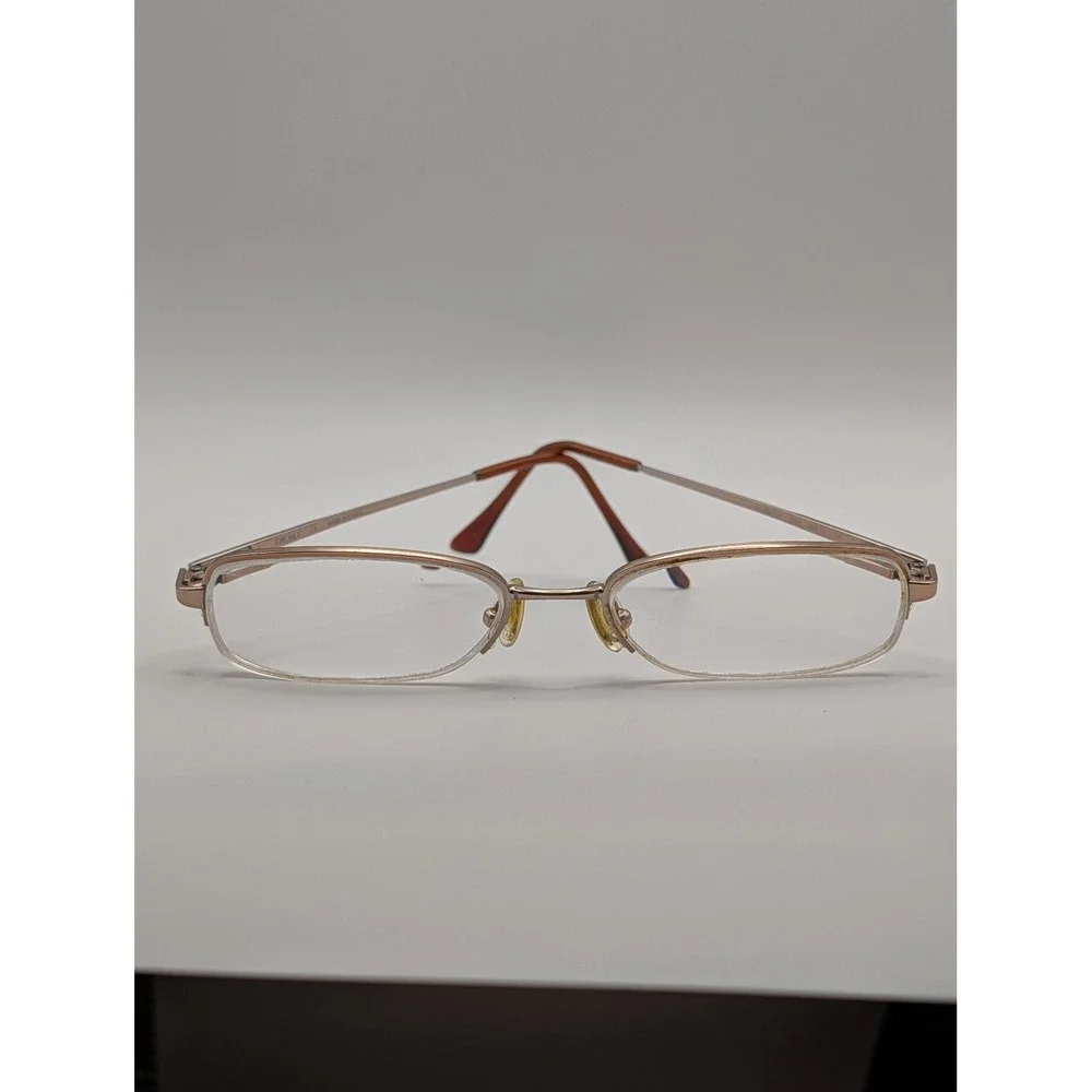 DKNY DY5541-B Eyeglasses Frames Only Rose Gold Half Rim Tortoise Temples 50mm